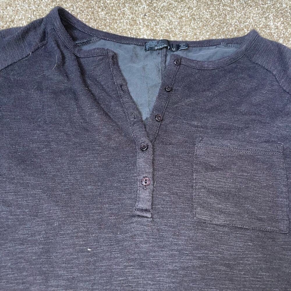 Prana Basic Long Sleeve Charcoal Gray Marled 1/4 … - image 7